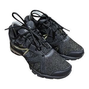 Ryka Women's Size 7.5 Vida RZV Black / Gold Sparkle Pre-Owned Athletic Sneaker